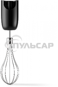 Блендер погружной Philips HR2543/90, 700Вт, 1 скорость, турбо режим, стакан для взбивания, венчик, измельчитель, черный