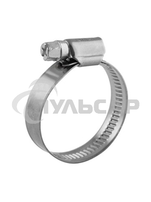 Хомут червячный Rexant 60-80/12-0,8мм, нержавеющая сталь W2, (25 шт/уп)