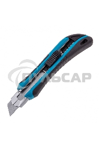 Нож 170 мм, обрезин. ABS - корпус, выдв.сегм.лезвие 18 мм (SK-5), метал. напр-щая, 5 лезвий Gross