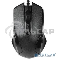 Мышь проводная Qumo Office M14 черный, 1000 dpi, USB, кнопки - 3
