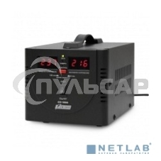 Стабилизатор напряжения Powerman AVS 1000D черный (220В±8% 1000ВА,8А,КПД 98%, циф. индикация вх./вых.)