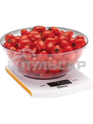 Весы кухонные Sakura SA-6068A 7кг элек бел/оранж