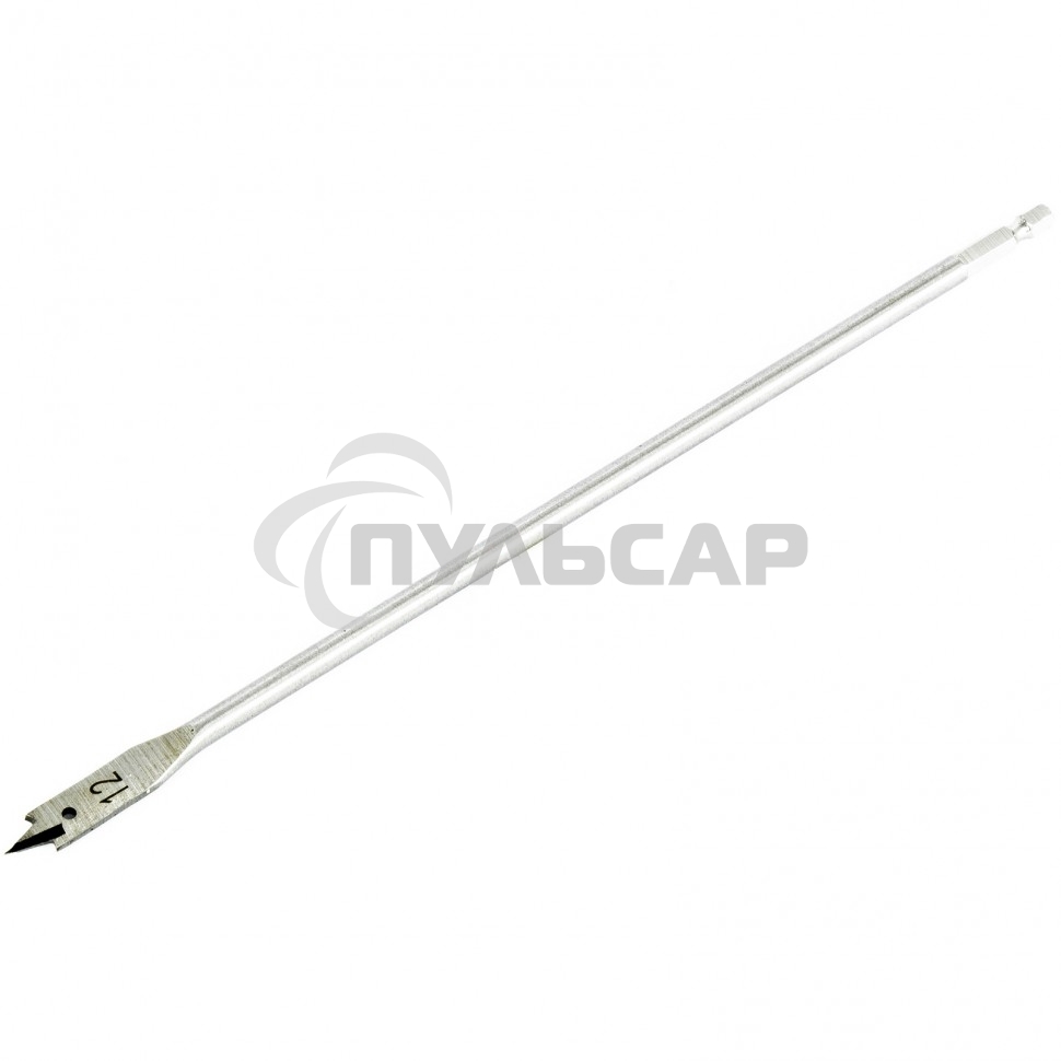 Сверло по дереву Matrix перовое удлиненное, 12 х 300 мм, 6-гранный хвостовик