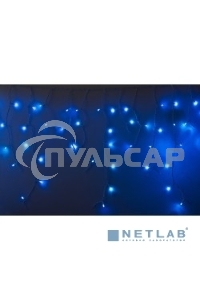 Гирлянда Neon-night Айсикл (бахрома) светодиодный, 4,8 х 0,6 м, белый провод, 230 В, диоды синие, 176 LED