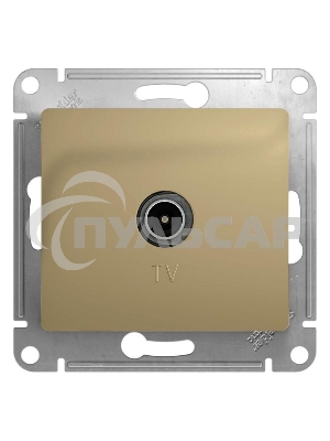 Механизм розетки TV 1-м СП Glossa оконечной 1DB титан SchE GSL000491