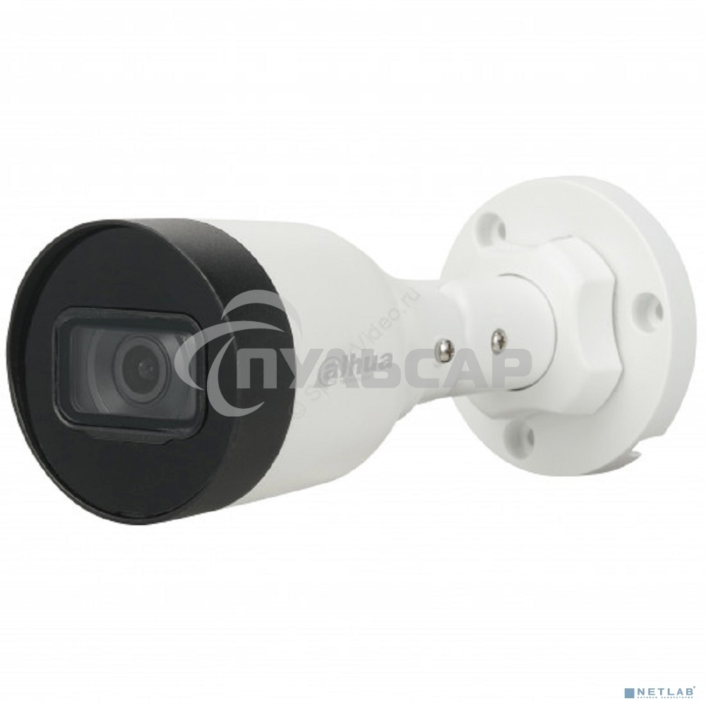 Уличная цилиндрическая IP-видеокамера DAHUA DH-IPC-HFW1431S1P-0360B-S6 4Мп, 1/2.9” CMOS, объектив 3.6мм, обнаружение людей, ИК 30м, IP67, металл/пластик