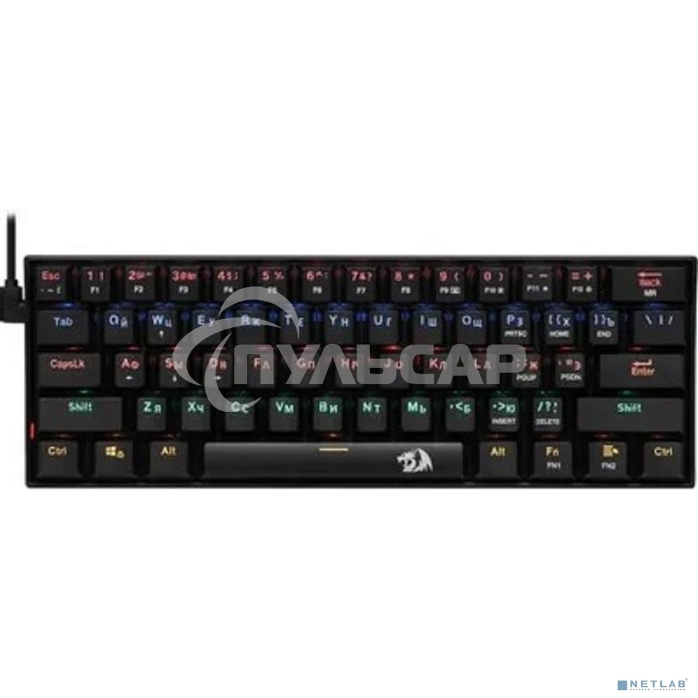 Клавиатура проводная Defender Redragon Lakshmi, USB, черный