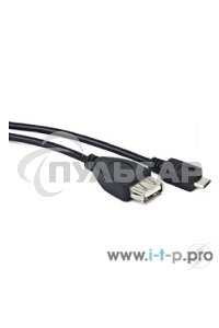 Кабель Gembird/Cablexpert A-OTG-AFBM-001 AF/MicroBM, Кабель USB 2.0 OTG, 0.15м, пакет