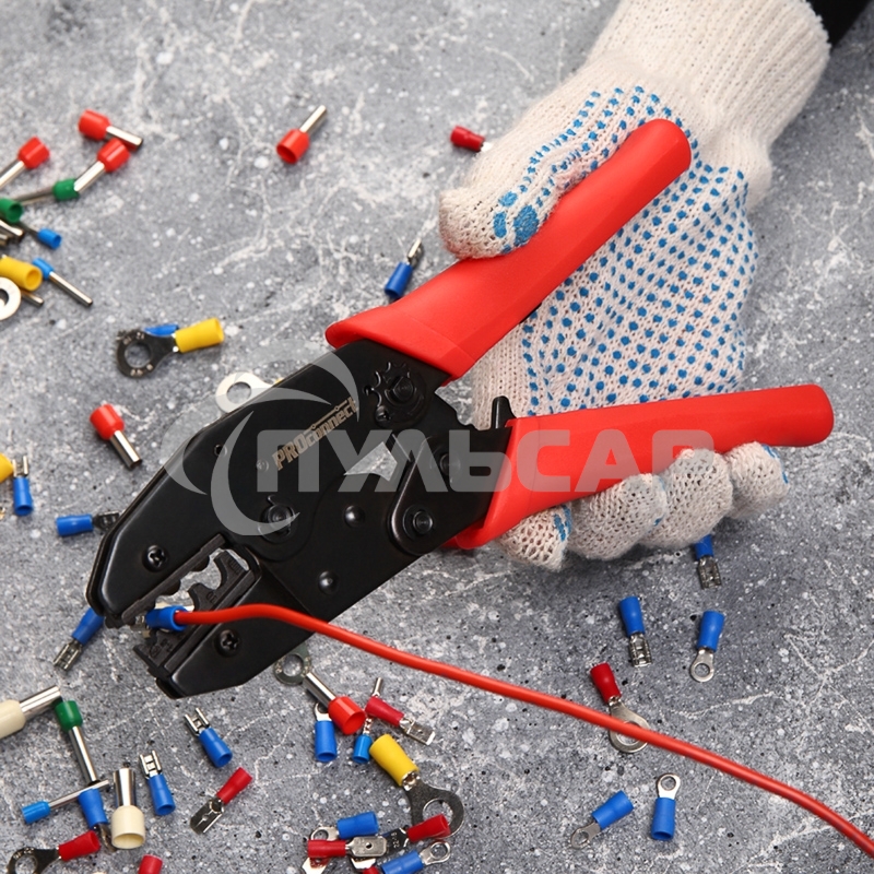 Кримпер PROconnect HT-336 N для обжима изолированных и неизолированных гильз 1.5-10.0 мм²