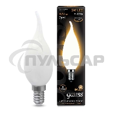 Лампа светодиодная Gauss Filament Свеча на ветру E14 5Вт 2700К OPAL