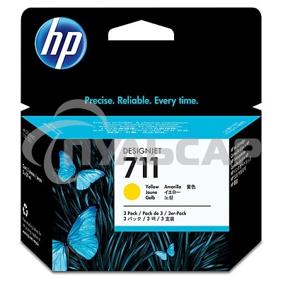 Картридж струйный HP №711 CZ136A желтый x3уп. для HP DJ T120/T520 (29мл)