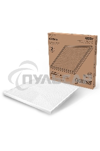 Светильник светодиодный Gauss IP20 595*595*19мм 48W 4200lm 4000K офисный призм. рассеиватель 1/4