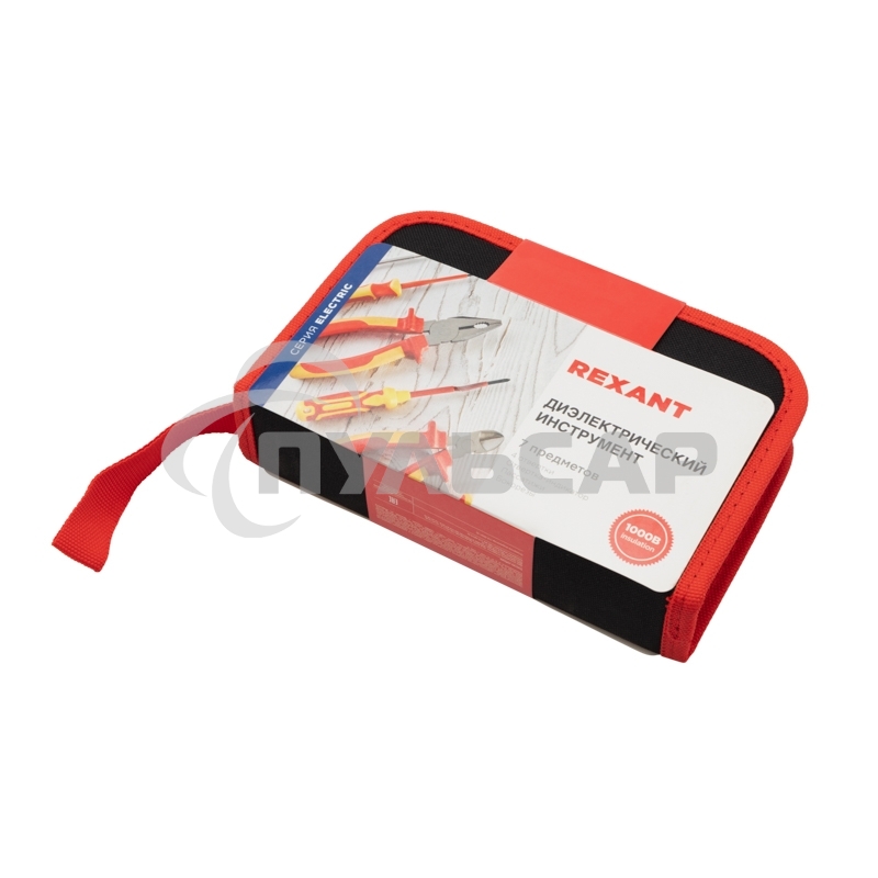 Набор диэлектрического инструмента Rexant RI-01, 7 предметов, до 1000 В, тканевый пенал