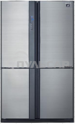 Холодильник Sharp SJ-EX93PSL нержавеющая сталь трехкамерный 345/211 л морозилка снизу Side by Side