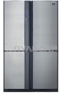 Холодильник Sharp SJ-EX93PSL нержавеющая сталь трехкамерный 345/211 л морозилка снизу Side by Side