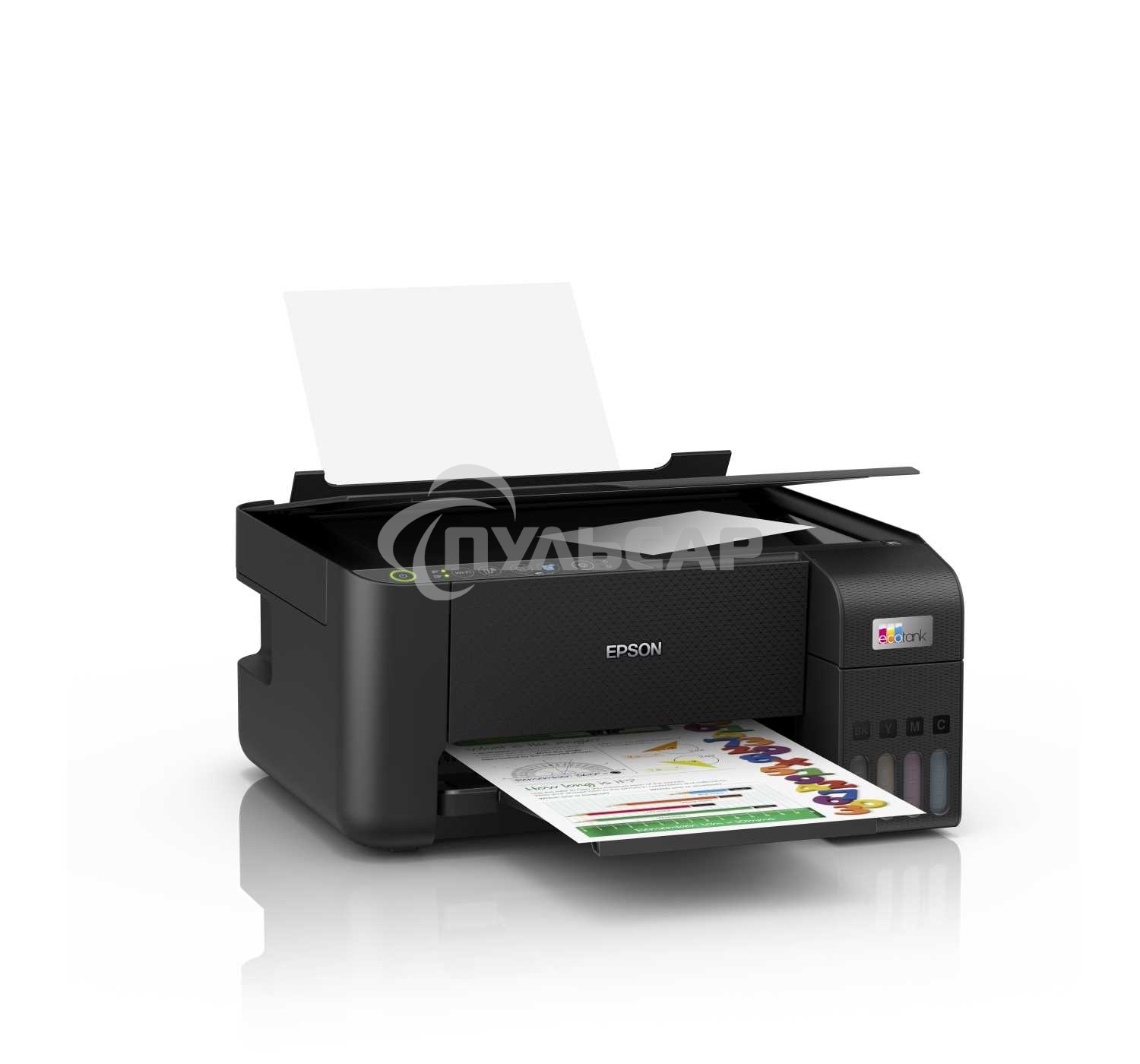 МФУ струйное Epson L3250 (C11CJ67412/C11CJ67418/C11CJ67405/C11CJ67408/C11CJ67503/C11CJ67508/C11CJ67523), A4, цветное, печ. до 33 стр/мин. (ч/б) до 15 стр/мин. (цвет), скан. до 11 стр/мин. (ч/б) 28 стр/мин. (цвет), 1440 x 5760 dpi (печать) 1200x2400dpi (ск