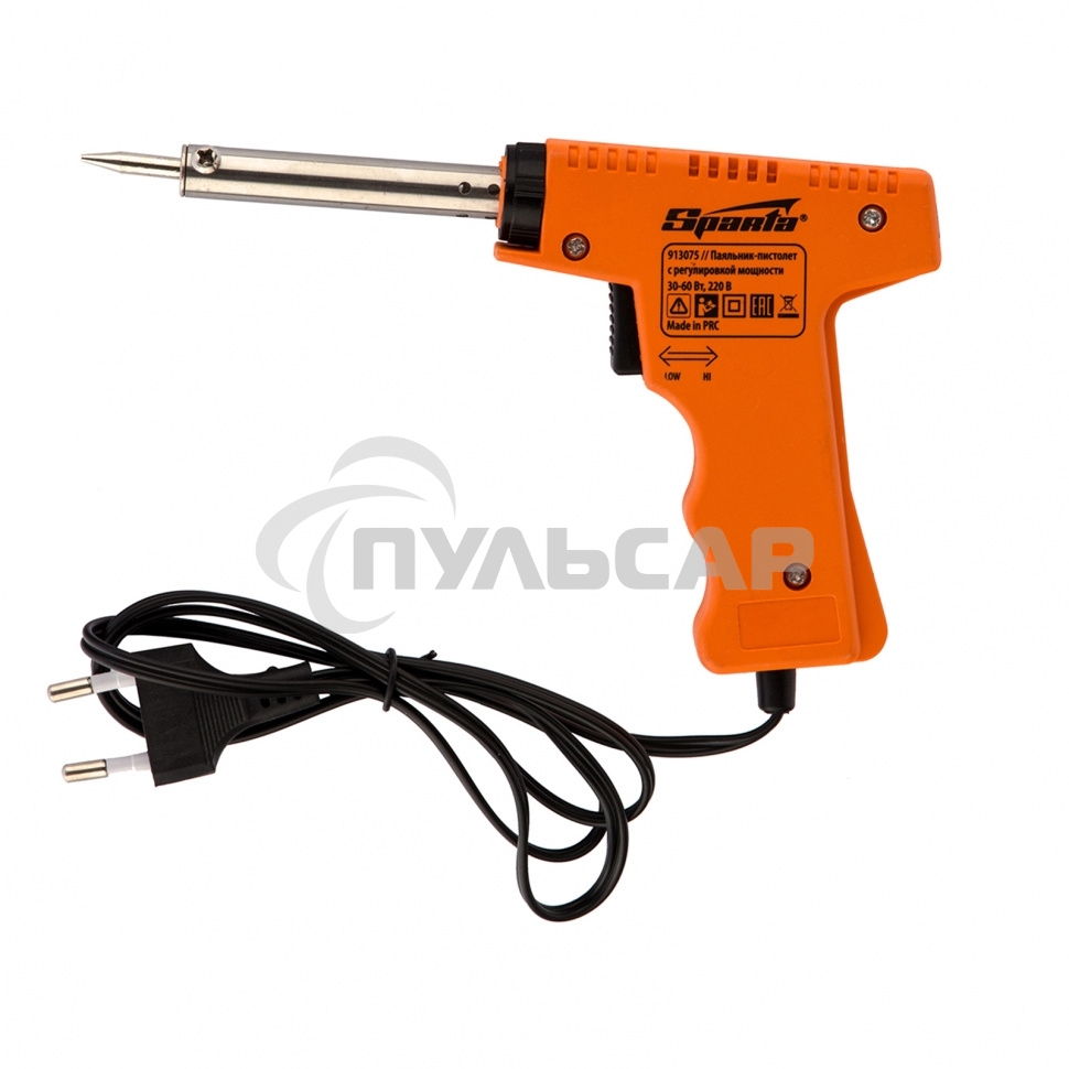 Паяльник-пистолет с регулировкой мощности SPARTA 30-60 Вт,220 В 913075