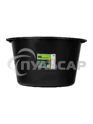Таз Сибртех строительный круглый, черный, 30л, Россия 81455