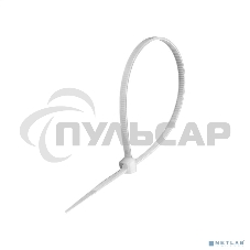 Стяжка (хомут) нейлоновая ExeGate EX293125RUS CV66-80x2.5W (нейлон 6.6, 80x2.5мм, неоткрывающаяся, halogen free, -40°C - +85°C, белая, 100 шт)