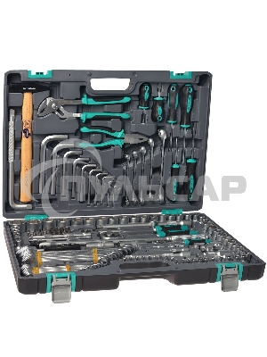 Набор инструментов STELS 141071/2'' 3/8'' 1/4'' CrV пластиковый кейс 142 предм.