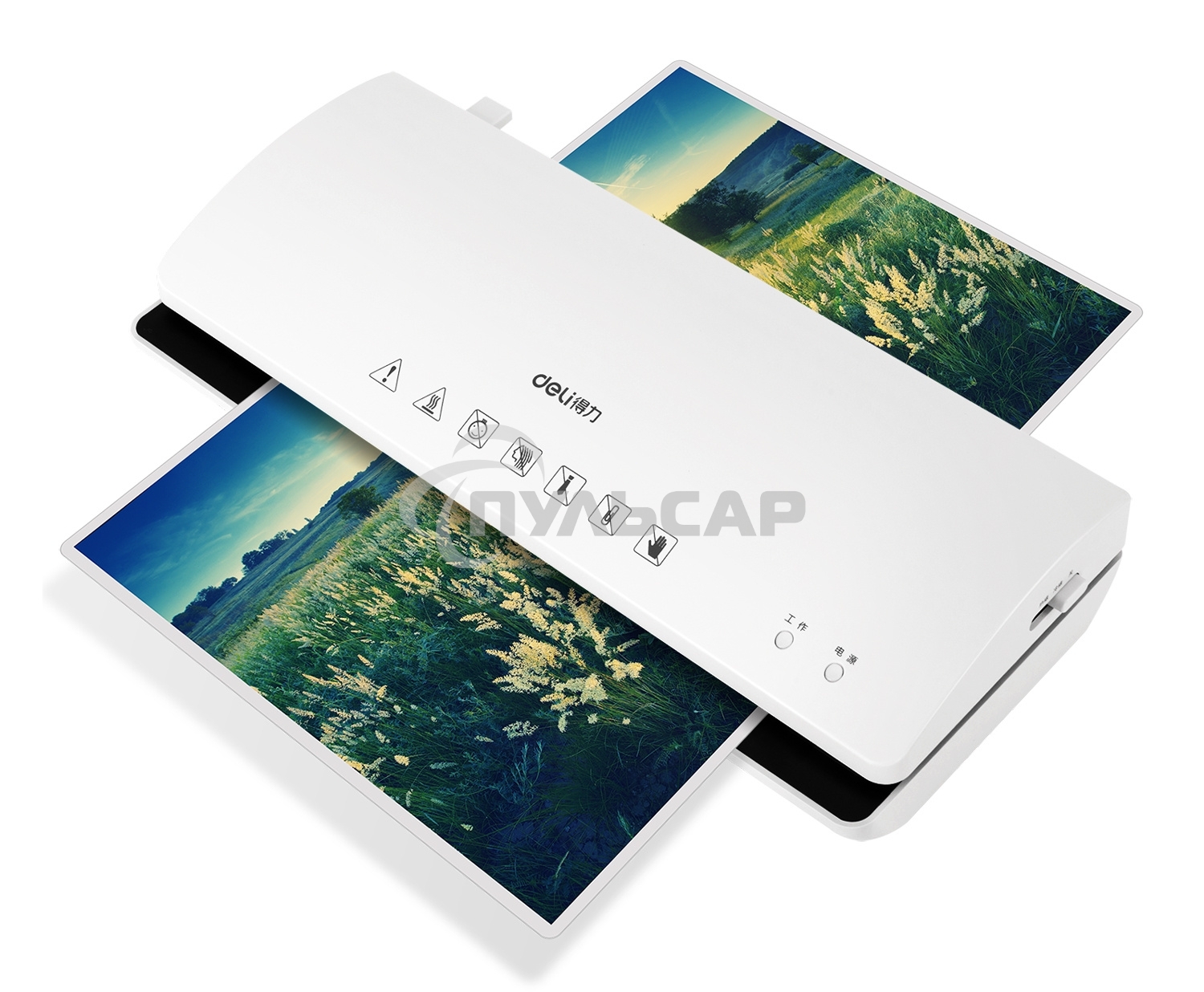 Ламинатор Deli Film width: A4Laminate speed: 250мм/min  Film range: 70-125mic Thickness: about 3min