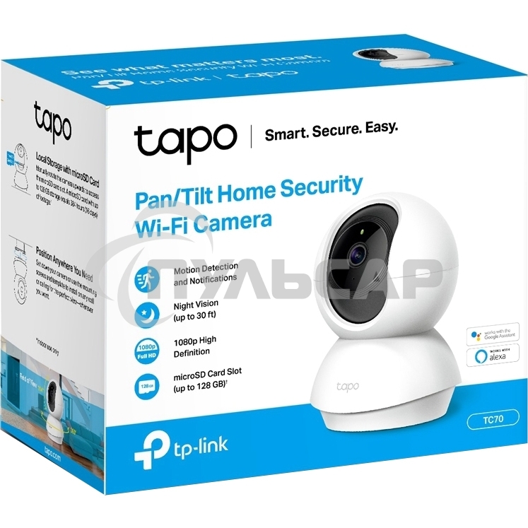 Домашняя поворотная Wi-Fi камера TP-Link TC70