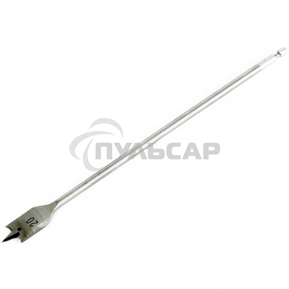 Сверло по дереву Matrix перовое удлиненное, 20 х 300 мм, 6-гранный хвостовик