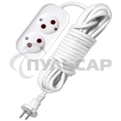 Удлинитель 2х3м без заземл. 6А IP20 У6-011М ПВС 2х0.75 UNIVersal 011М-03