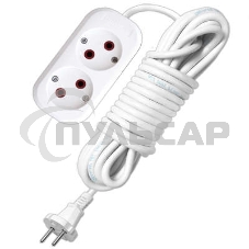 Удлинитель 2х3м без заземл. 6А IP20 У6-011М ПВС 2х0.75 UNIVersal 011М-03