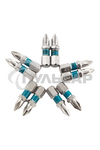 Набор бит PH1х25, сталь S2, 10 шт. Gross