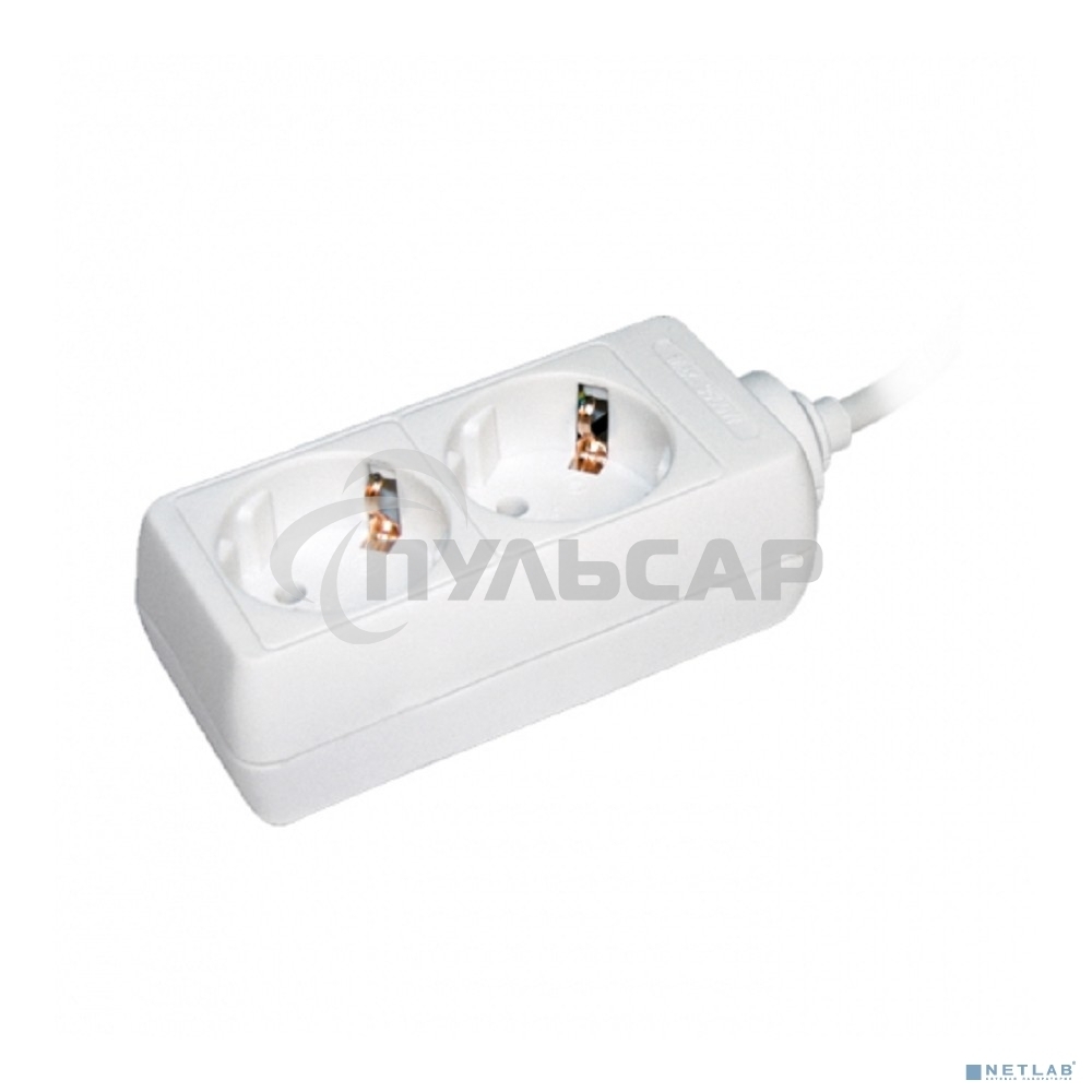 Удлинитель Iek WYP10-16-02-05-Z-N У02 2 места 2Р+РЕ/5 метров 3х1мм2 16А/250 IEK