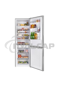 Холодильник Maunfeld MFF185NFS серый двухкамерный инвертор 240/100л морозилка снизу, No Frost