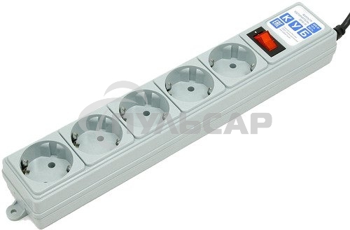 Сетевой фильтр Powercube SPG-B-15 5м (5 розеток) серый (коробка)