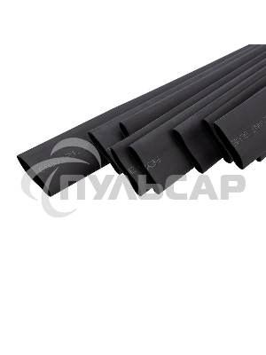 Трубка термоусадочная двустенная клеевая 19.1/9.55 (2:1) (уп.10шт) по 1м черный Rexant 26-2107