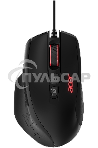 Мышь проводная Acer OMW124 черный, 6400 dpi, USB, кнопки - 8