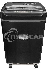 Шредер ГЕЛЕОС УМ35-4 (DIN P-4) фрагмент 3,9x30мм, 26 листов (70гр./м²), 35 литров, Уничт.скобы,скрепки,пл.карты,CD. TouchGuard.JamFree.ECO