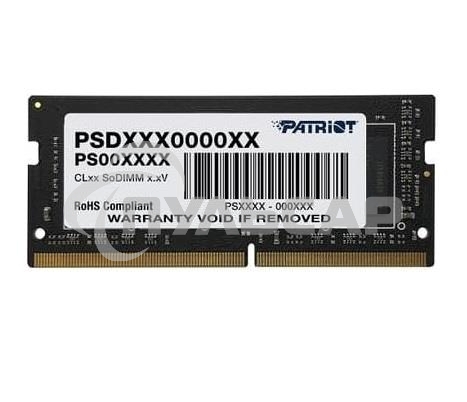 Оперативная память Patriot Signature, DDR4, 4Gb (1x4 Gb), 2666 MHz, CL19, SO-DIMM