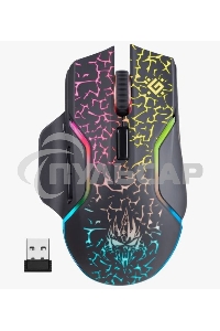 Мышь беспроводная Defender Oneshot GM-067 черный, 3200 dpi, радиоканал, USB, кнопки - 7