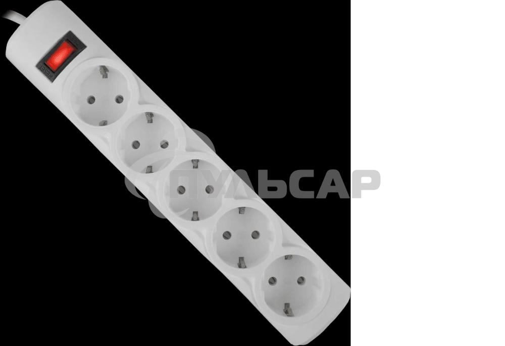 Сетевой фильтр Defender ES, 5.0м, 5 розеток белый