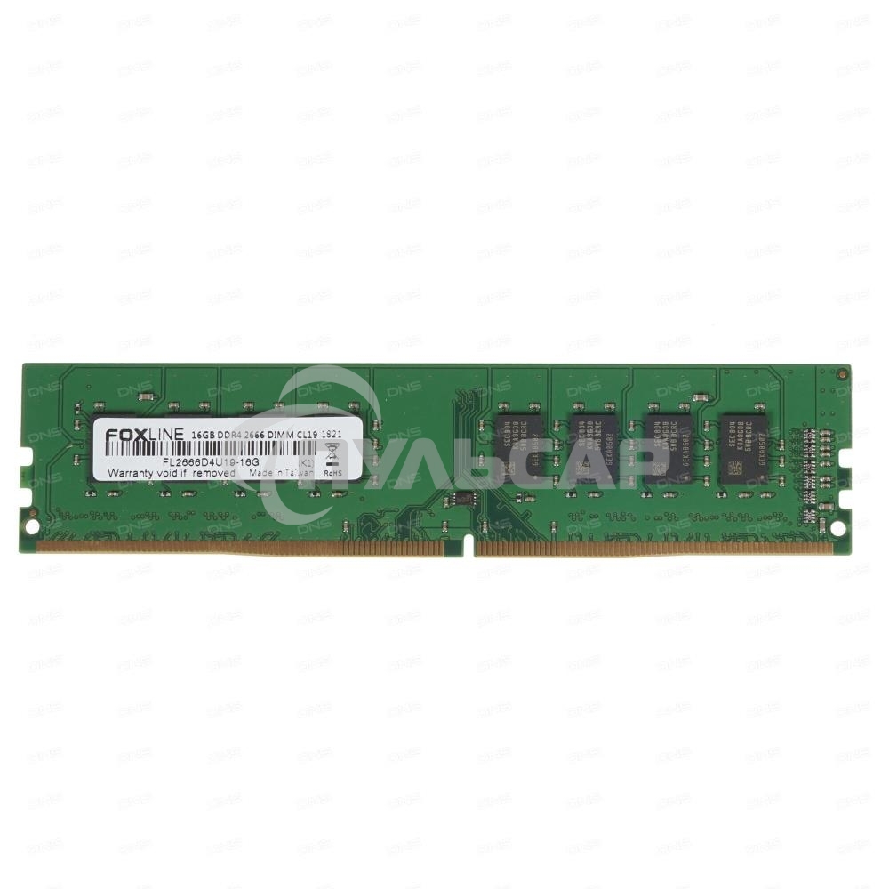 Оперативная память Foxline, DDR4, 16GB (1x16 GB), 2666 MHz, CL19, DIMM