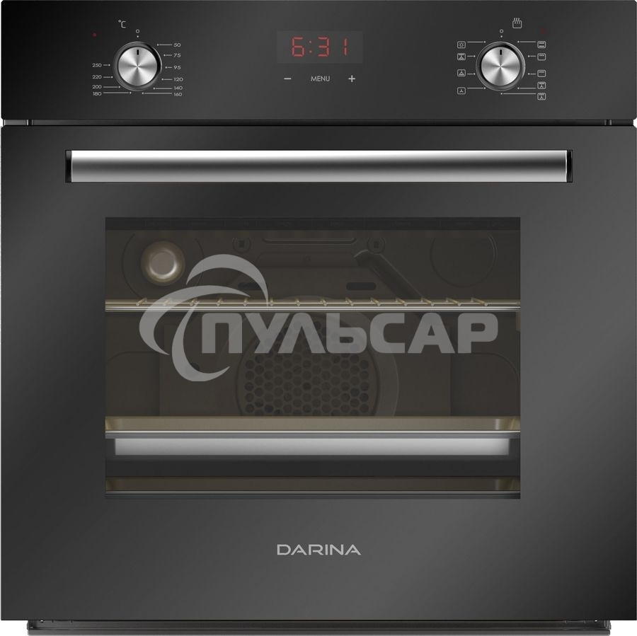Духовой шкаф электрический Darina 2V5 BDE 112 708 B черный, встраиваемый