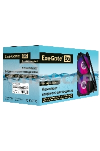 Система водяного охлаждения ExeGate BlackWater-240.PWM.ARGB черный, 120 мм, алюминий, 2000 об/мин, 27 дБ, 4 pin, 220 Вт