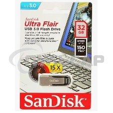 Флешка USB Sandisk 32 Gb Cruzer Ultra Flair SDCZ73-032G-G46 USB 3.0 серебристый/черный