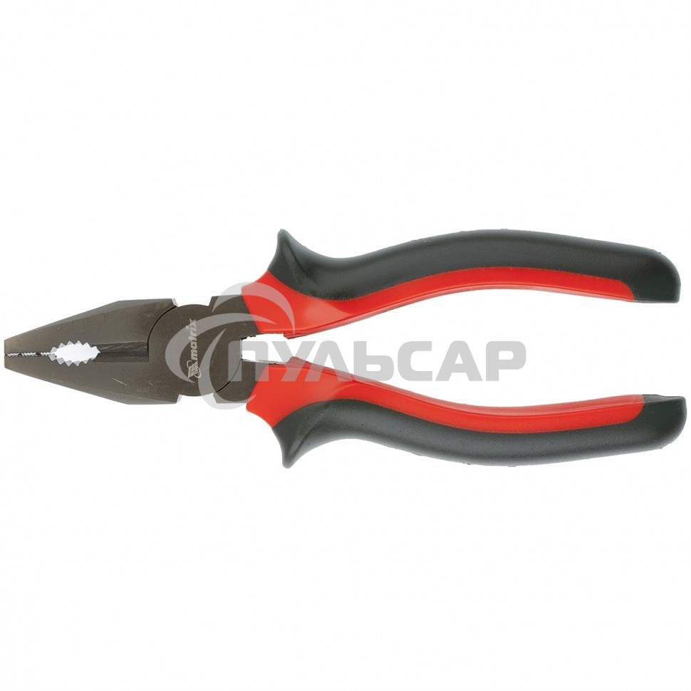 Плоскогубцы Matrix черный Nickel, 160 мм, комбинированные, двухкомпонентные рукоятки