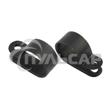 Кабельная скоба под винт Rexant 20 мм, черная, упаковка 50 шт.