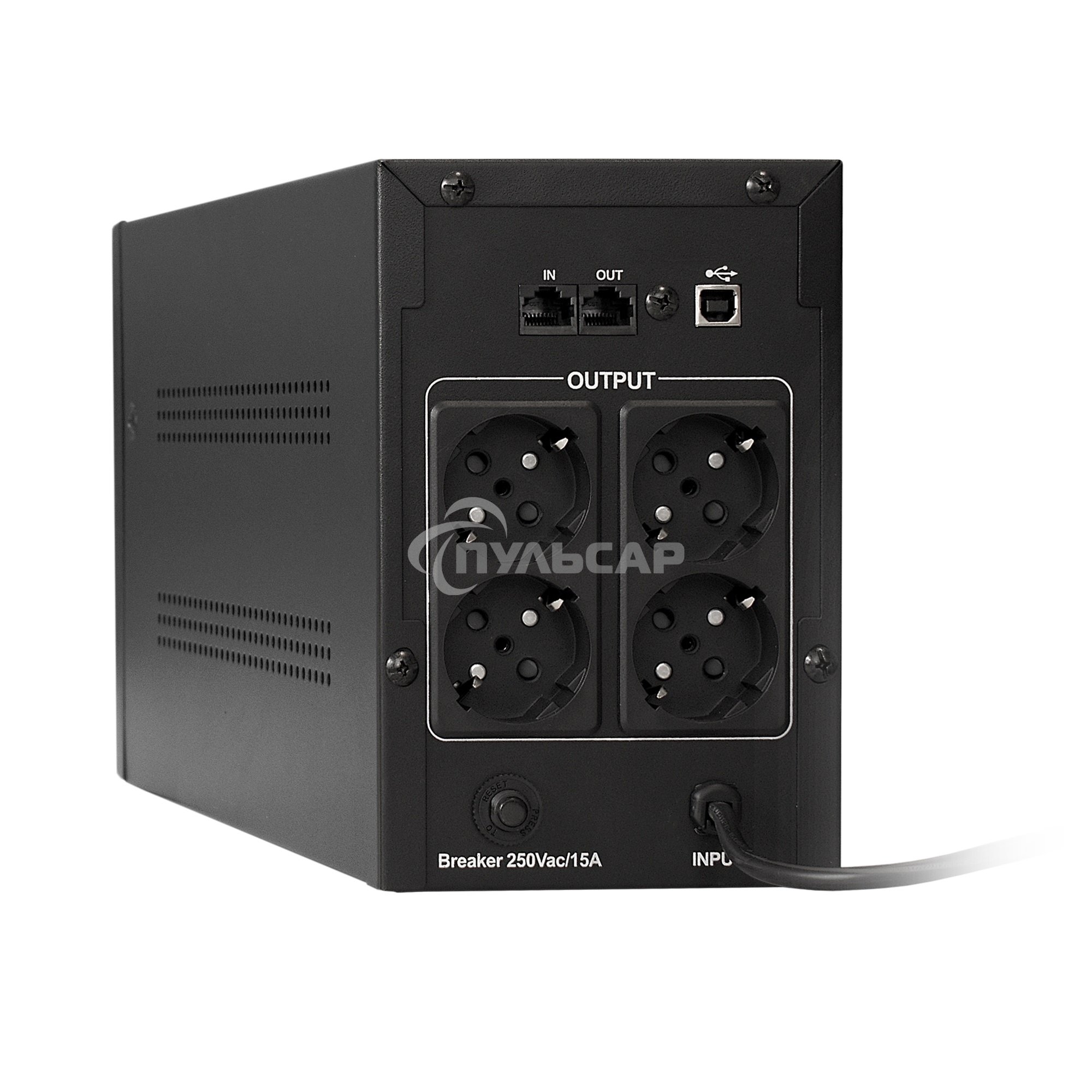 Источник бесперебойного питания ExeGate EP212519RUS SpecialPro Smart LLB-1000.LCD.AVR.4SH.RJ.USB 1000VA, черный, 4 евророзетки, USB