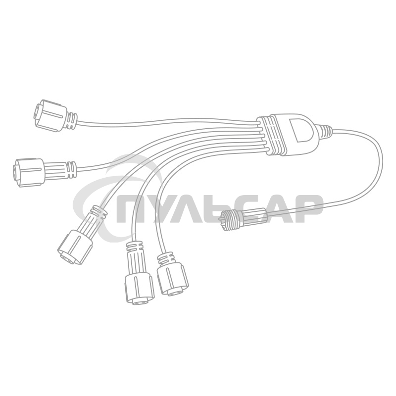 Разветвитель -Y для уличных гирлянд Neon-night Professional (1 вход, 5 выходов) белый ПВХ