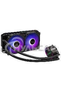 Система водяного охлаждения ExeGate BlackWater-240V2.PWM.RGb черный, 120 мм, алюминий, 2000 об/мин, 22 дБ, 4 pin, 220 Вт