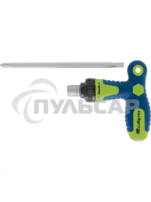 Отвертка СИБРТЕХ реверсивная Т-образная комбинированная PH2/SL6, CrVСибртех 13364