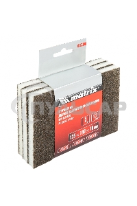 Губка для шлифования Matrix, 125 х 100 х 10 мм, мягкая, 3 шт., P 60/80, P 60/100, P 80/120